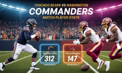 chicago bears vs washington commanders match player stats