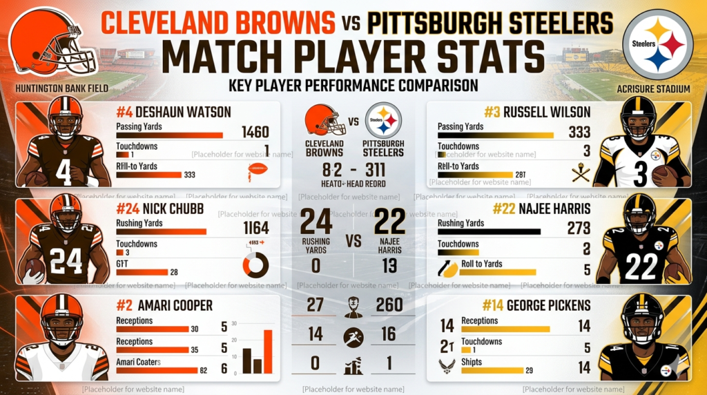 cleveland browns vs pittsburgh steelers match player stats